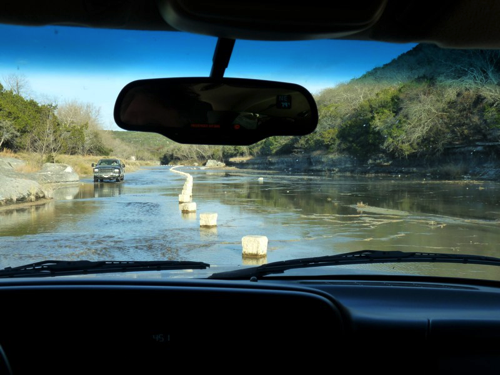 Driving on the river to Laity Ladge, where Andante came from